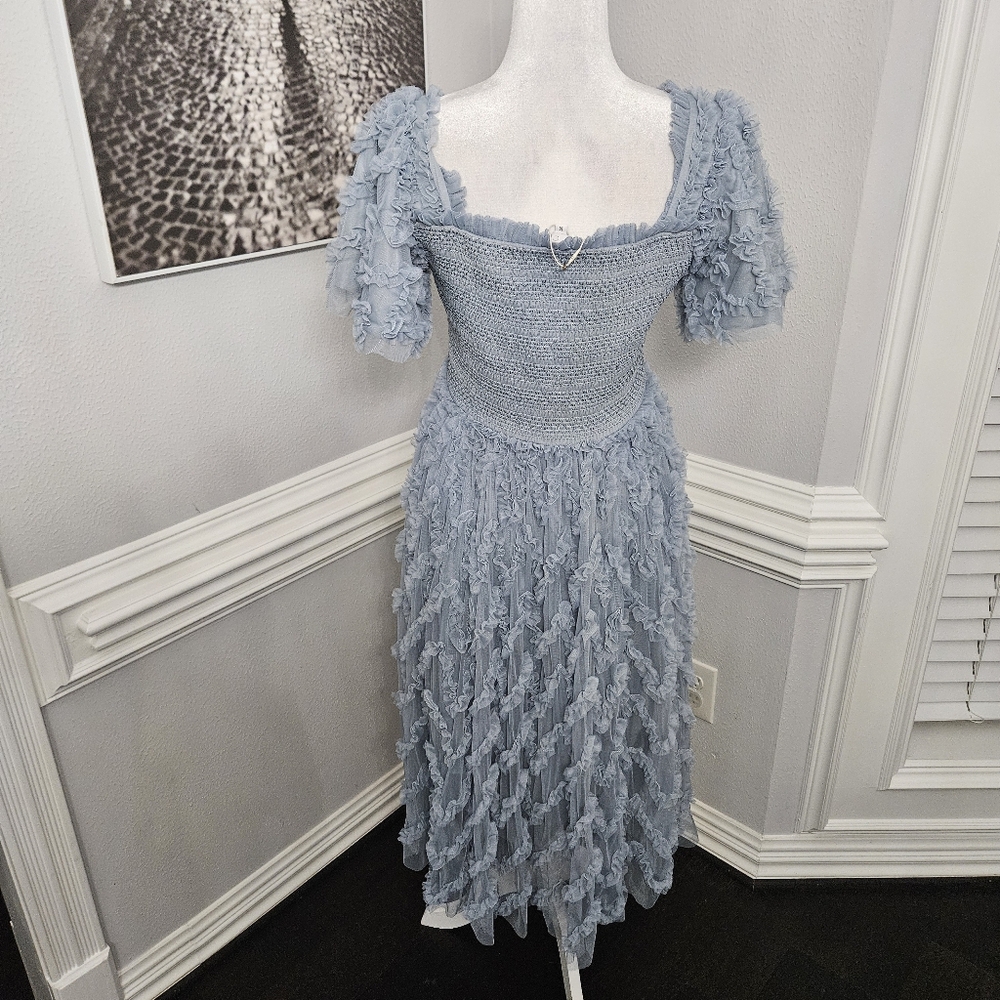 Ivy City Co Light Blue Lace Midi Dress - Picture 11 of 13